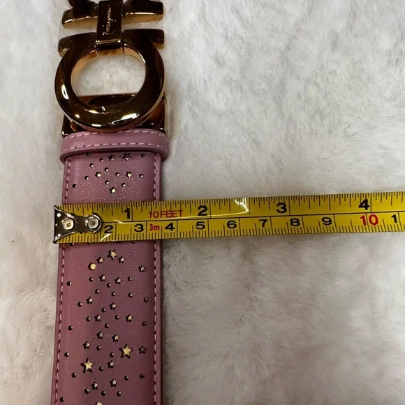 Salvatore Ferragamo Pink and Gold Designer Belt-100% authentic-brand new - Picture 8 of 12